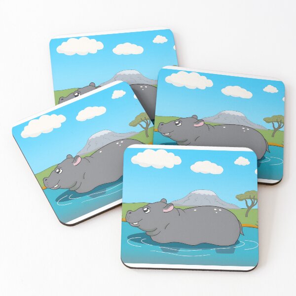 Item preview, Happy Hippo In Water African designed and sold by palotticzefla.