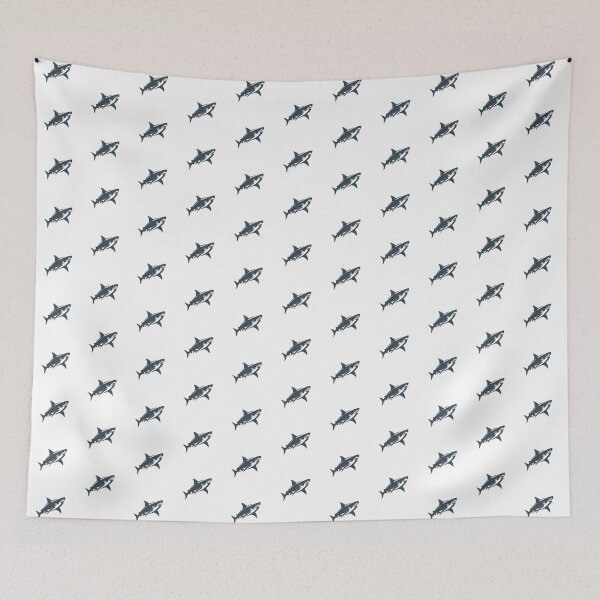 Item preview, Charcoal Great White Shark Design designed and sold by pattern-archive.
