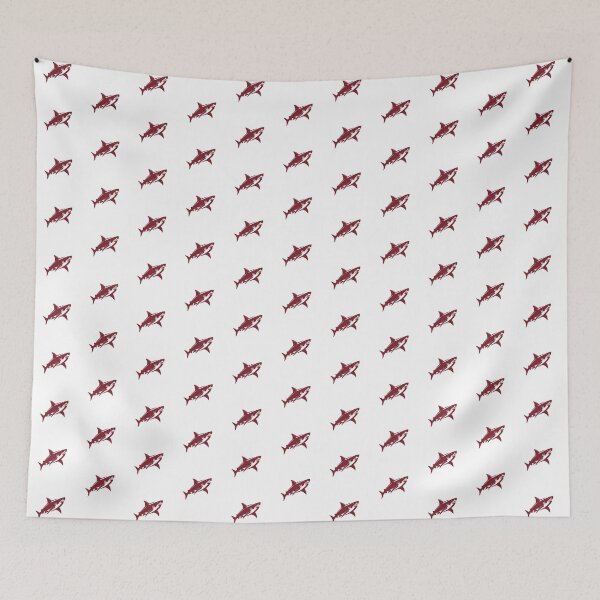 Item preview, Burgundy Great White Shark Design designed and sold by pattern-archive.