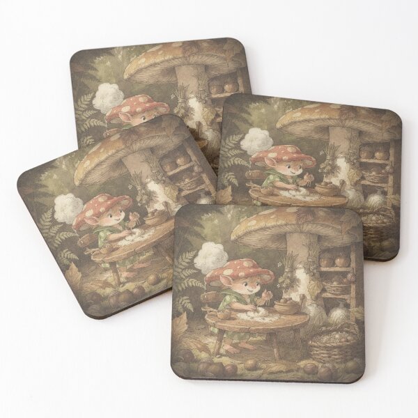 Item preview, Mushroom-Cap Baker Kneading Seed Dough designed and sold by PictorialWhimsy.