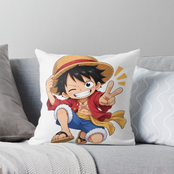 Item preview, Chibi Monkey D. Luffy One Piece Anime, Cute Tiny Straw Hat Art designed and sold by LumiAnCreations.