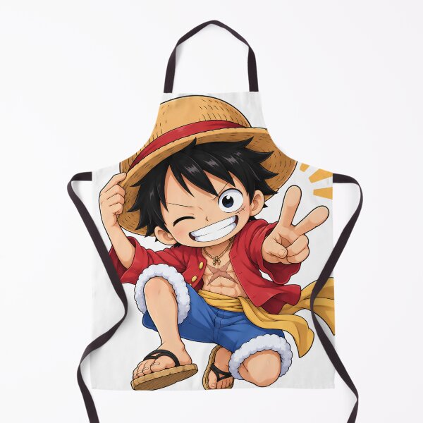 Item preview, Chibi Monkey D. Luffy One Piece Anime, Cute Tiny Straw Hat Art designed and sold by LumiAnCreations.