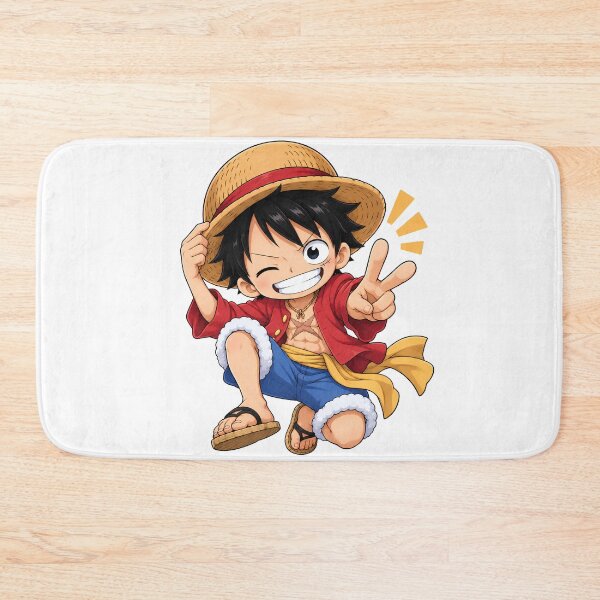 Item preview, Chibi Monkey D. Luffy One Piece Anime, Cute Tiny Straw Hat Art designed and sold by LumiAnCreations.