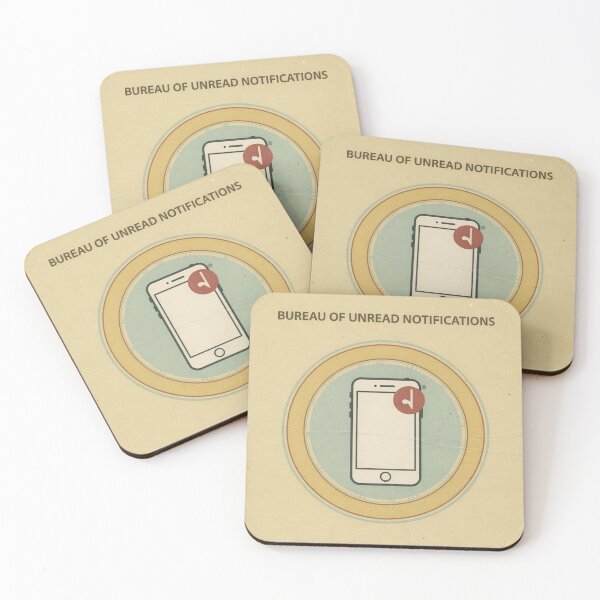 Item preview, Bureau of Unread Notifications designed and sold by PictorialWhimsy.