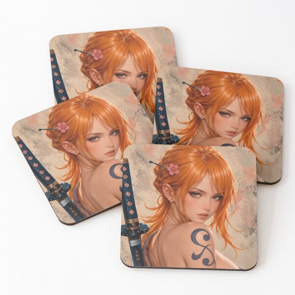 Item preview, Orange Haired Samurai Woman – Japanese Warrior Anime Girl Aesthetic designed and sold by Dyan4.