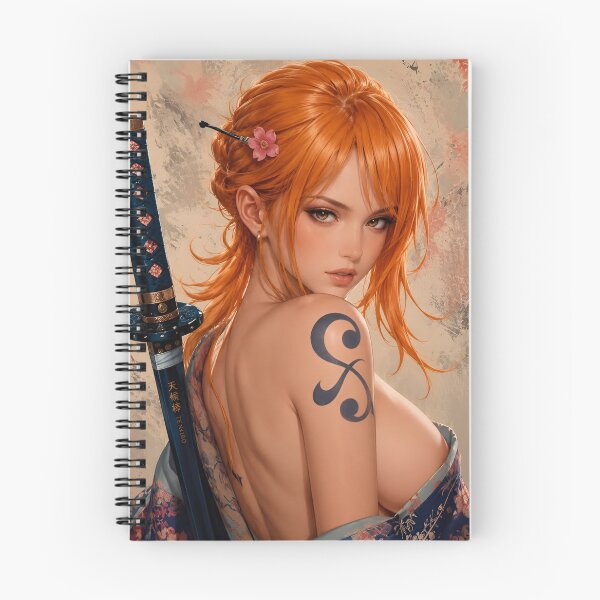 Item preview, Orange Haired Samurai Woman – Japanese Warrior Anime Girl Aesthetic designed and sold by Dyan4.