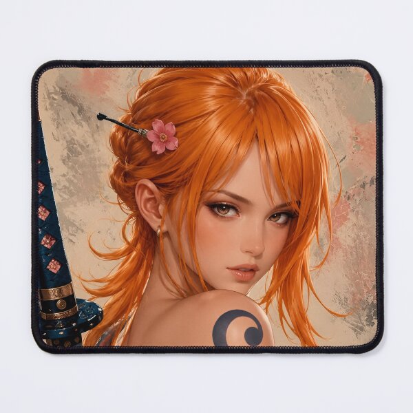 Item preview, Orange Haired Samurai Woman – Japanese Warrior Anime Girl Aesthetic designed and sold by Dyan4.