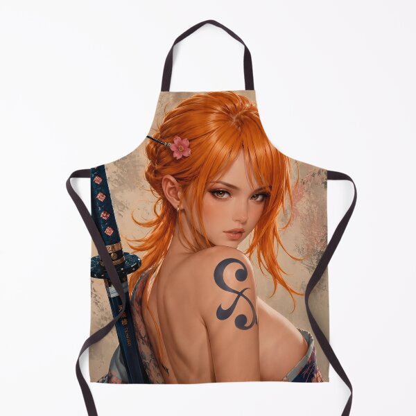 Item preview, Orange Haired Samurai Woman – Japanese Warrior Anime Girl Aesthetic designed and sold by Dyan4.
