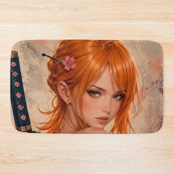 Item preview, Orange Haired Samurai Woman – Japanese Warrior Anime Girl Aesthetic designed and sold by Dyan4.