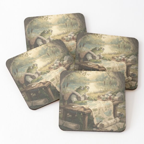 Item preview, Frog Cartographer Mapping the Whole Pond designed and sold by PictorialWhimsy.