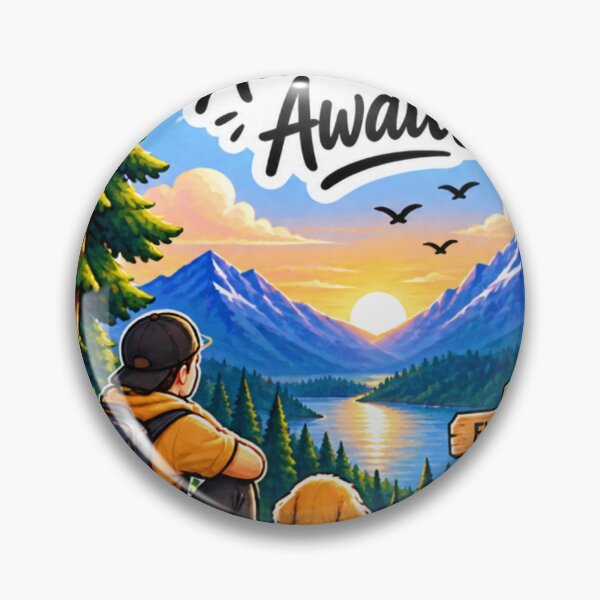 Item preview, Adventure Awaits Mountain Travel Sticker designed and sold by Prashant3105.