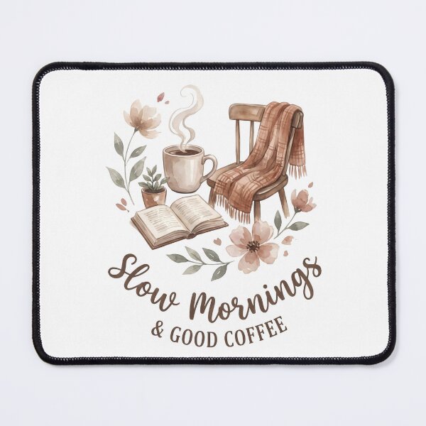 Item preview, Cozy Morning Coffee Floral Book Chair Aesthetic designed and sold by StickerNestYou.