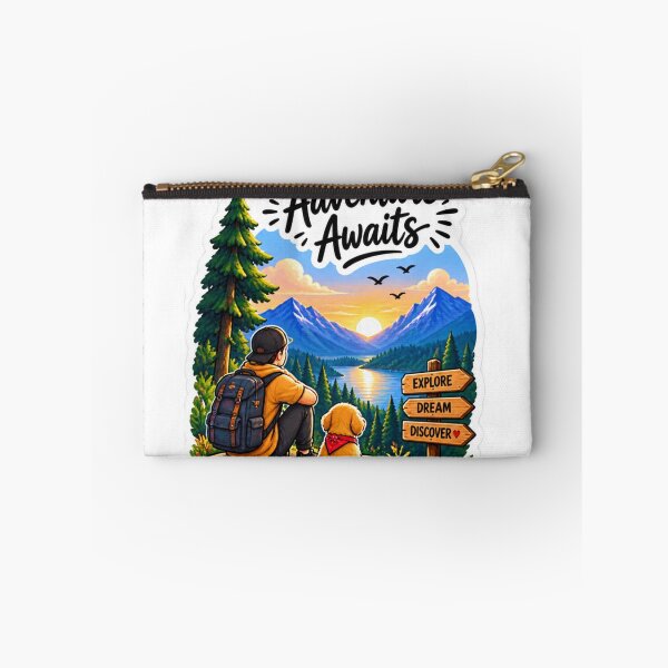 Item preview, Adventure Awaits Mountain Travel Sticker designed and sold by Prashant3105.