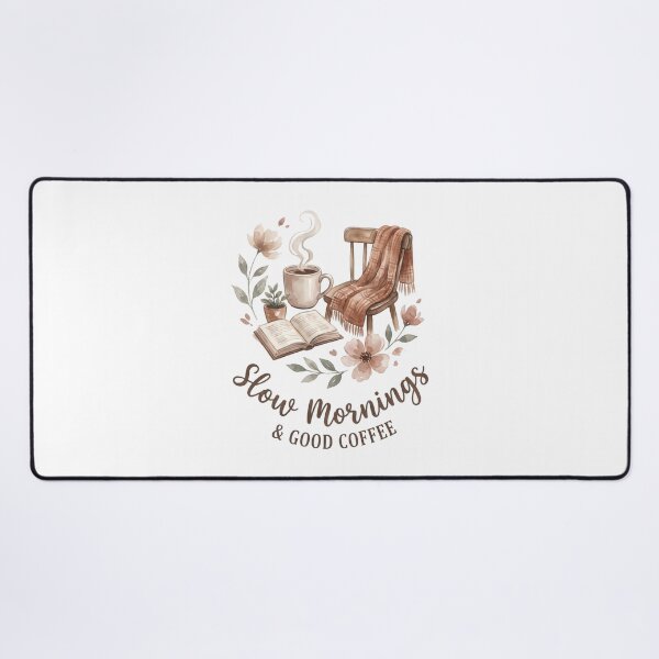 Item preview, Cozy Morning Coffee Floral Book Chair Aesthetic designed and sold by StickerNestYou.
