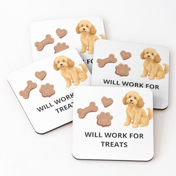 Item preview, Will Work For Treats Cute Goldendoodle Puppy Dog Design designed and sold by Jani045.