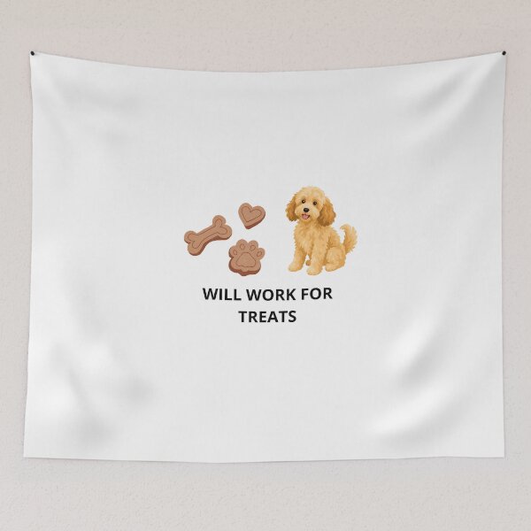 Item preview, Will Work For Treats Cute Goldendoodle Puppy Dog Design designed and sold by Jani045.