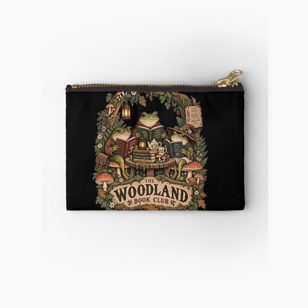 Item preview, The Woodland Book Club – Frog Cottagecore Reading Nature Design designed and sold by Origamoart.