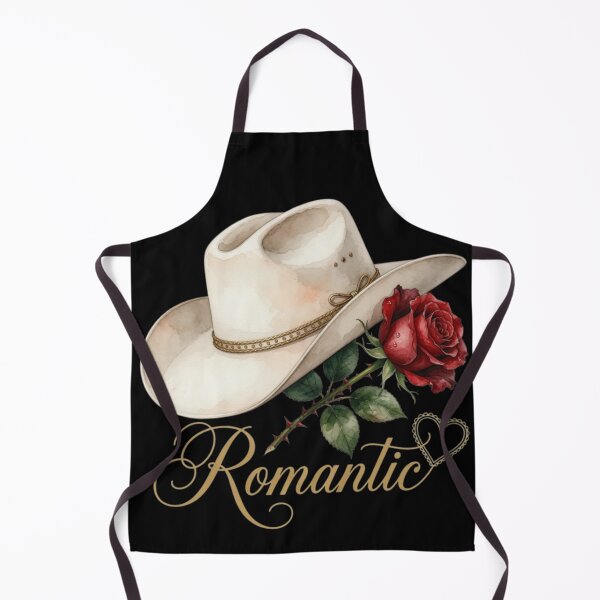Item preview, Romantic Cowboy Hat Rose Watercolor Western designed and sold by CF_VintageDesign.