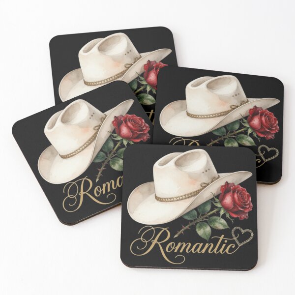 Item preview, Romantic Cowboy Hat Rose Watercolor Western designed and sold by CF_VintageDesign.