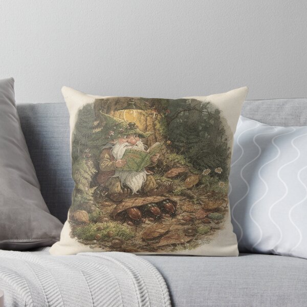 Item preview, Moss Gnome Reading Bedtime Stories to Beetles designed and sold by PictorialWhimsy.