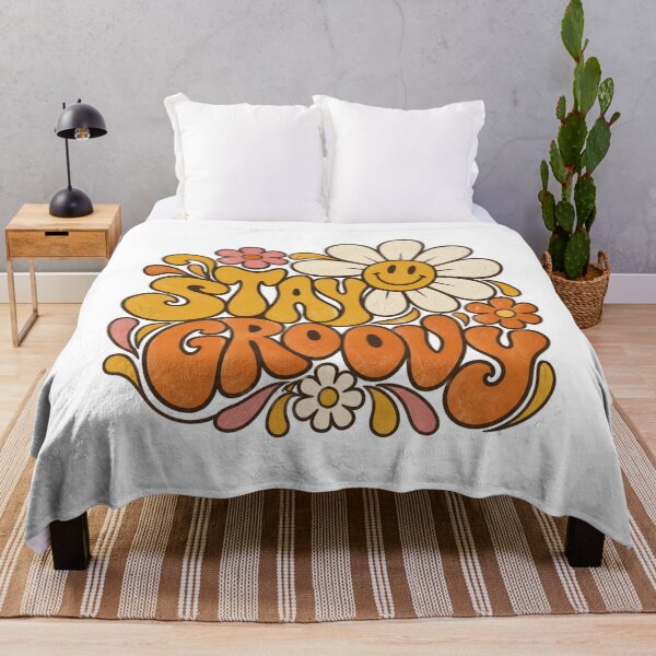 Item preview, Stay Groovy – Retro Flower Power Daisy designed and sold by MotionBanana Art.