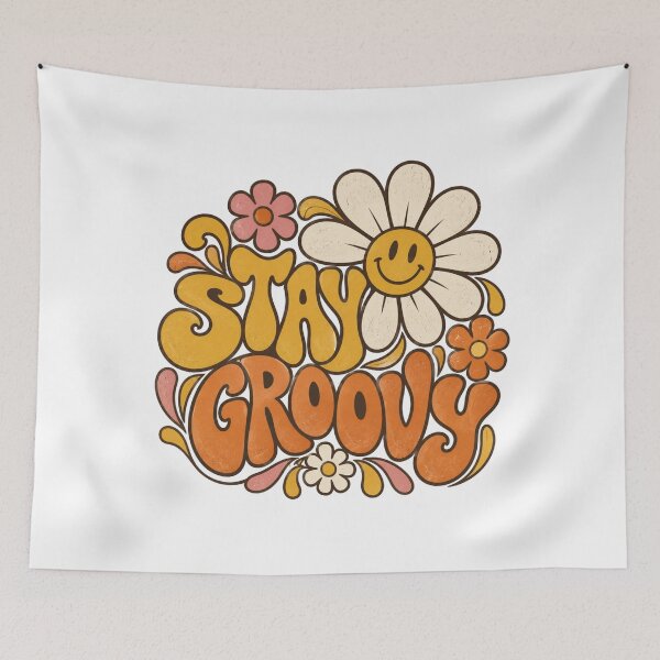 Item preview, Stay Groovy – Retro Flower Power Daisy designed and sold by MotionBanana Art.