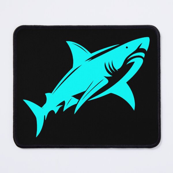 Item preview, Cyan Great White Shark Design designed and sold by pattern-archive.