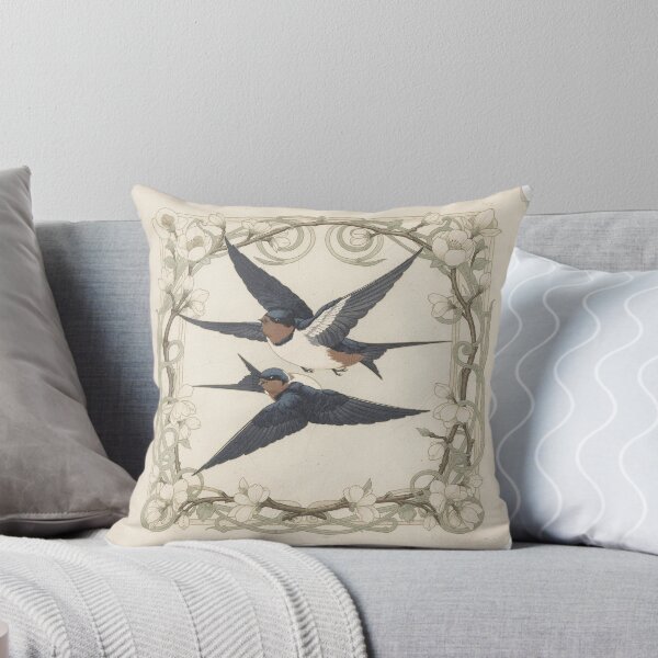 Item preview, Art Nouveau Swallow in Flight Study designed and sold by PictorialWhimsy.