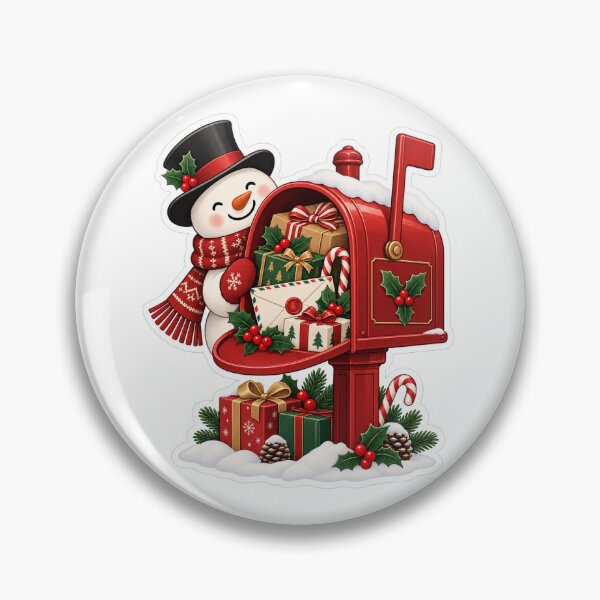 Item preview, Christmas Snowman Red Mailbox Gifts Holiday designed and sold by naruto4925.