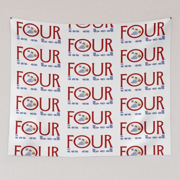 Item preview, Four In A Bed Cartoon (on White) designed and sold by PawsitiveMum3.