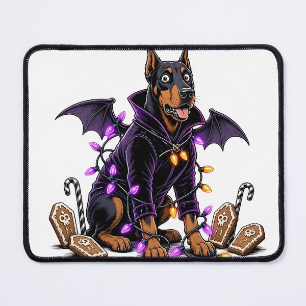 Item preview, Happy Halloween Doberman Vampire with Coffin Cookies designed and sold by CraftyValley.