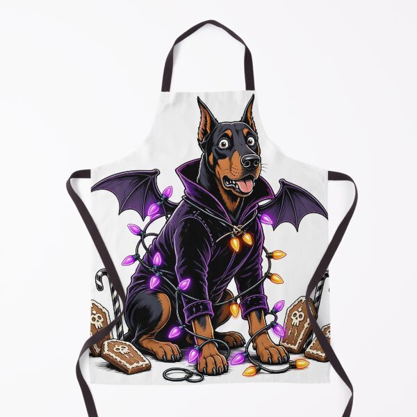 Item preview, Happy Halloween Doberman Vampire with Coffin Cookies designed and sold by CraftyValley.