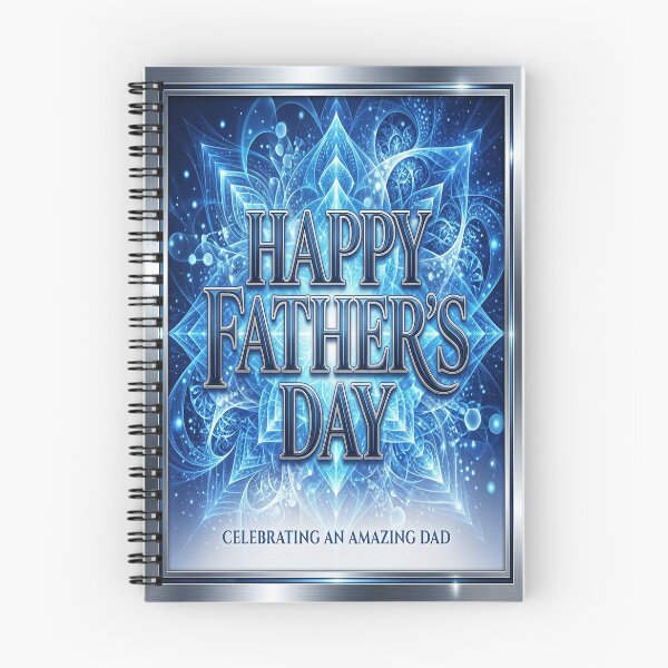 Item preview, Blue Fractal Metallic Father's Day Card Design designed and sold by Solomon-Ent-144.