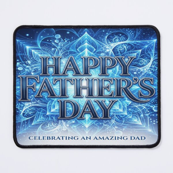 Item preview, Blue Fractal Metallic Father's Day Card Design designed and sold by Solomon-Ent-144.