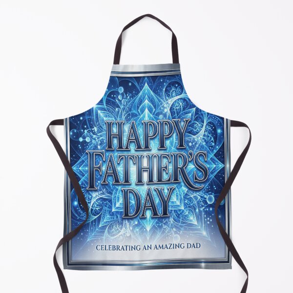 Item preview, Blue Fractal Metallic Father's Day Card Design designed and sold by Solomon-Ent-144.