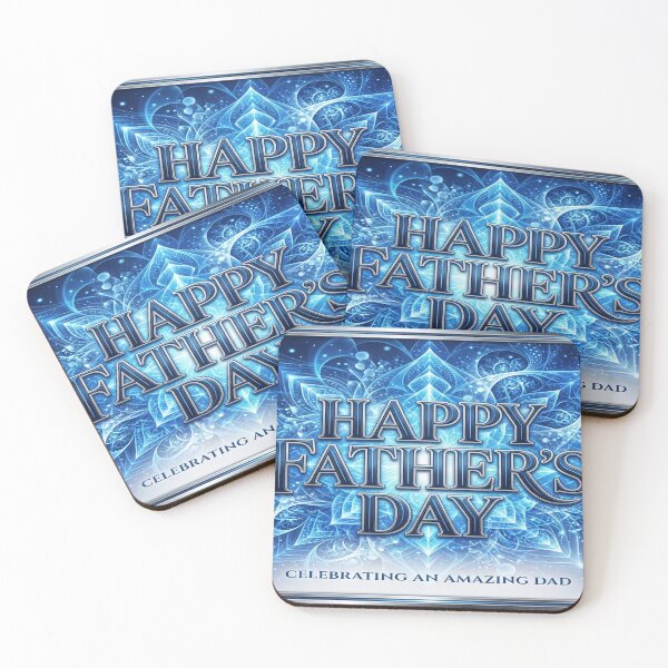 Item preview, Blue Fractal Metallic Father's Day Card Design designed and sold by Solomon-Ent-144.