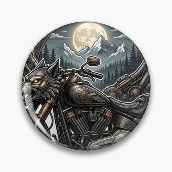 Item preview, Winged Wolf Motorcycle – Steampunk Mechanical Biker designed and sold by meghnad.