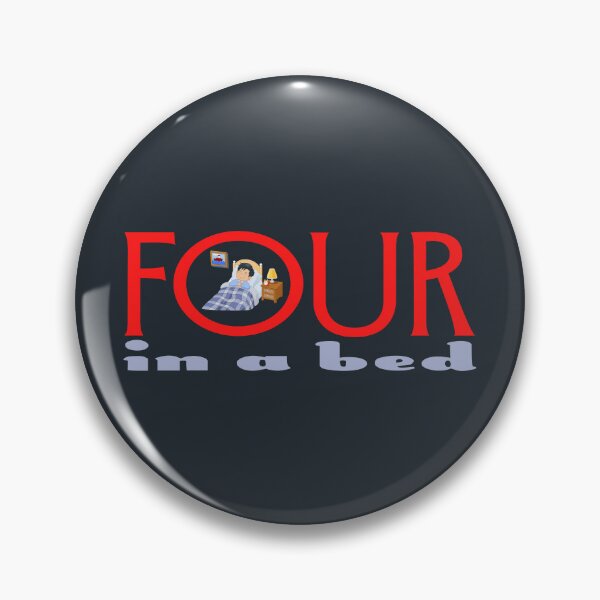 Item preview, Four In A Bed Cartoon (on Navy) designed and sold by PawsitiveMum3.