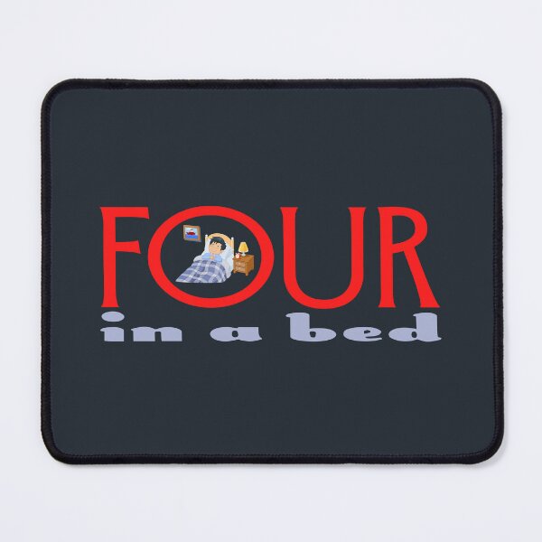 Item preview, Four In A Bed Cartoon (on Navy) designed and sold by PawsitiveMum3.