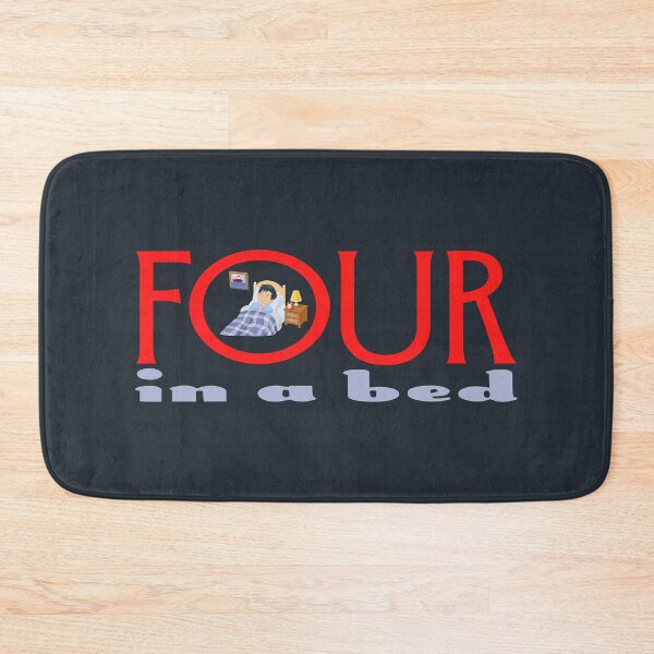Item preview, Four In A Bed Cartoon (on Navy) designed and sold by PawsitiveMum3.