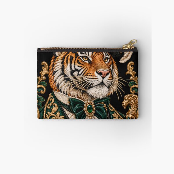 Item preview, Victorian Tiger Gentleman Embroidered Victorian Animal Portrait designed and sold by Emoji Emblems.