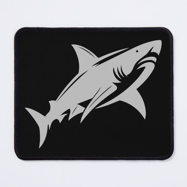 Item preview, Silver Great White Shark Design designed and sold by pattern-archive.