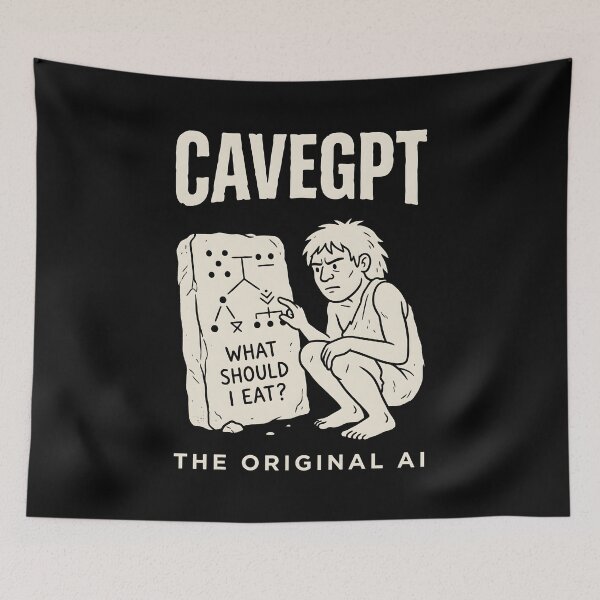 Item preview, CaveGPT The Original AI Funny Tech Humor designed and sold by SplashTastic.