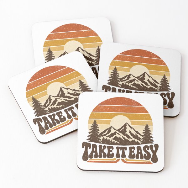 Item preview, Take It Easy – Retro Mountain Sunset designed and sold by MotionBanana Art.