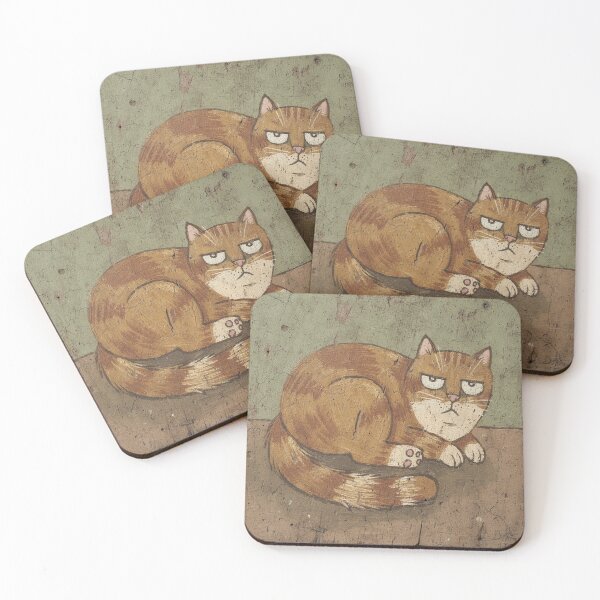 Item preview, Round Orange Cat Refusing to Move designed and sold by PictorialWhimsy.