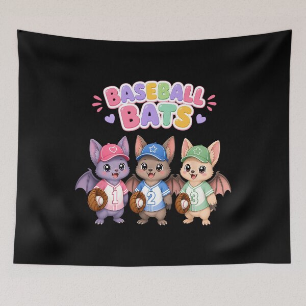 Item preview, Cute Baseball Bats Sports Team designed and sold by NoeValdric.