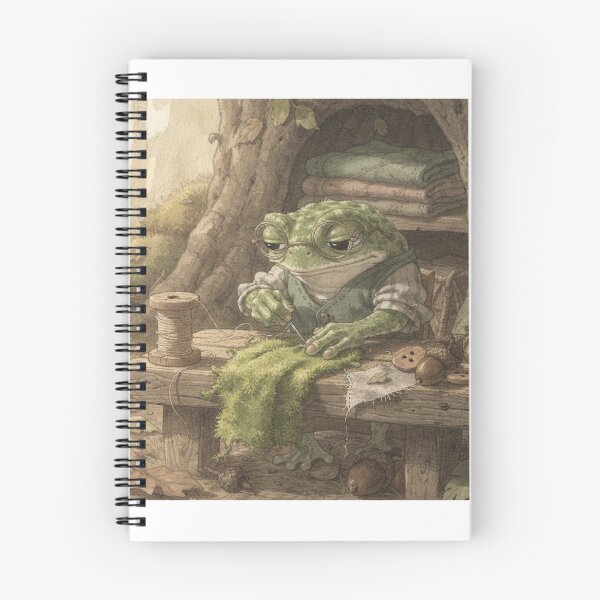 Item preview, Toad Tailor Stitching a Moss Cloak designed and sold by PictorialWhimsy.