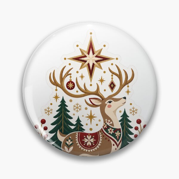 Item preview, Nordic Christmas Reindeer Star Winter Wonderland designed and sold by naruto4925.