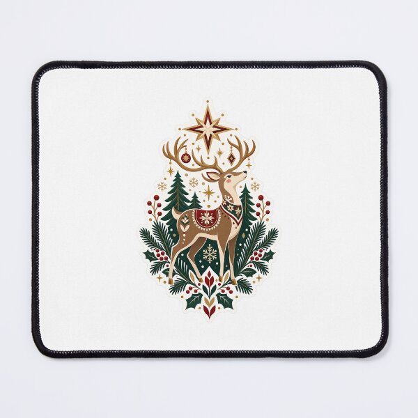 Item preview, Nordic Christmas Reindeer Star Winter Wonderland designed and sold by naruto4925.