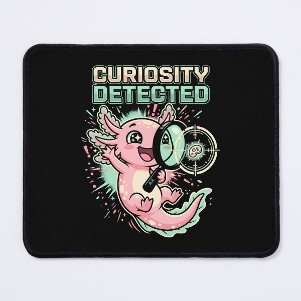 Item preview, Curiosity Detected Cute Axolotl Science Biology Graphic designed and sold by SplashTastic.